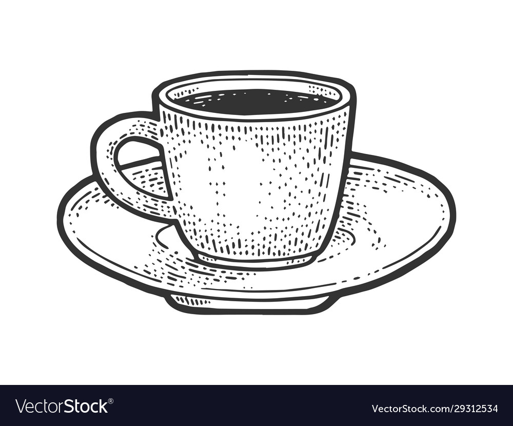 Coffee cup sketch Royalty Free Vector Image - VectorStock