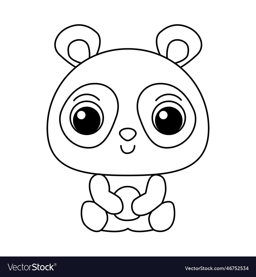 cute panda coloring page