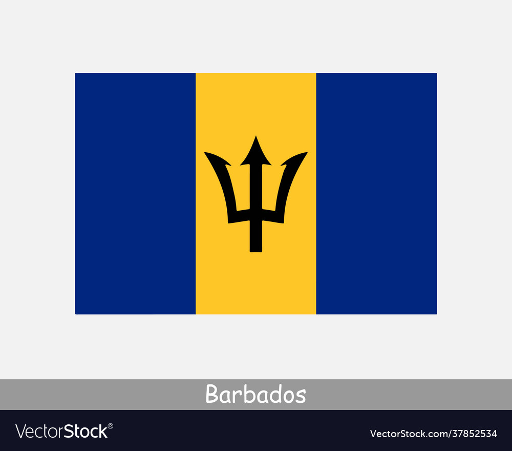 National flag barbados barbadian country