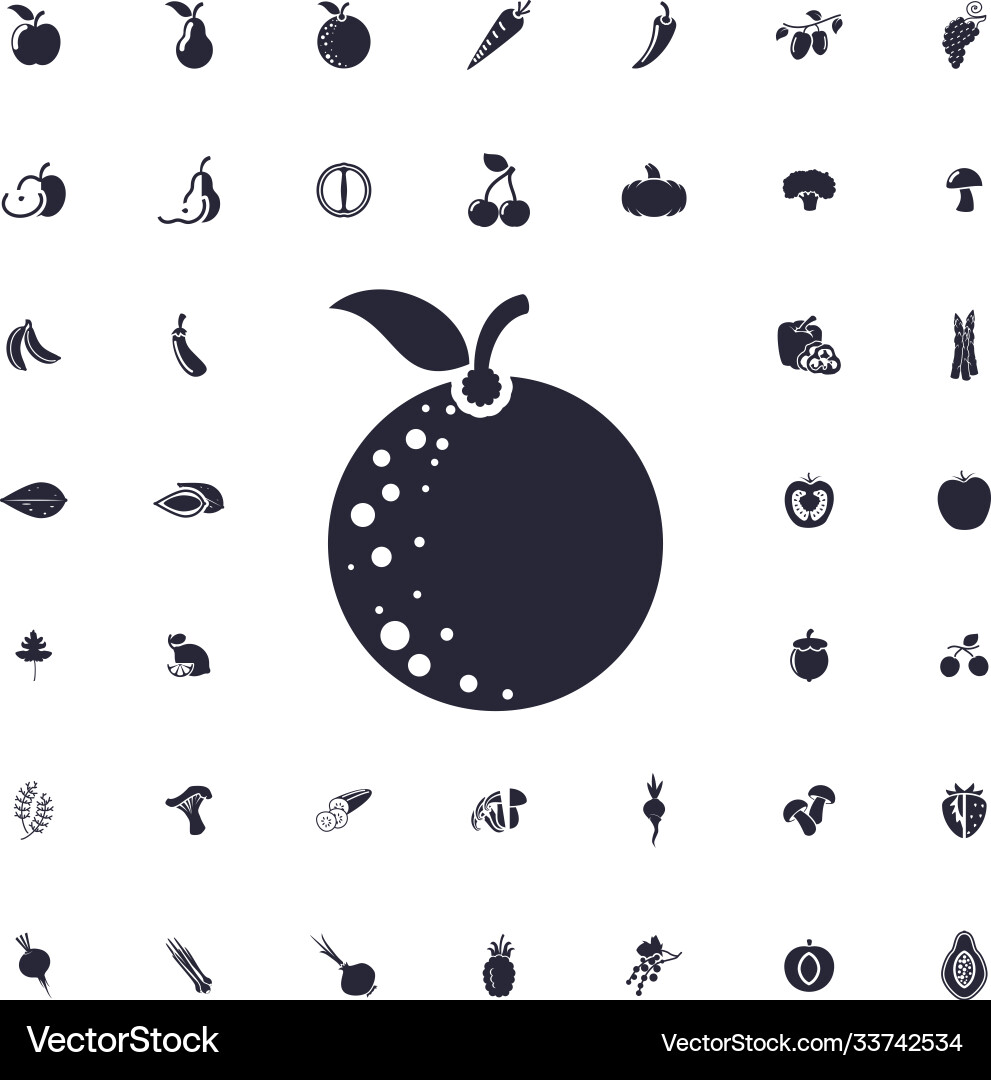 Orange icon Royalty Free Vector Image - VectorStock