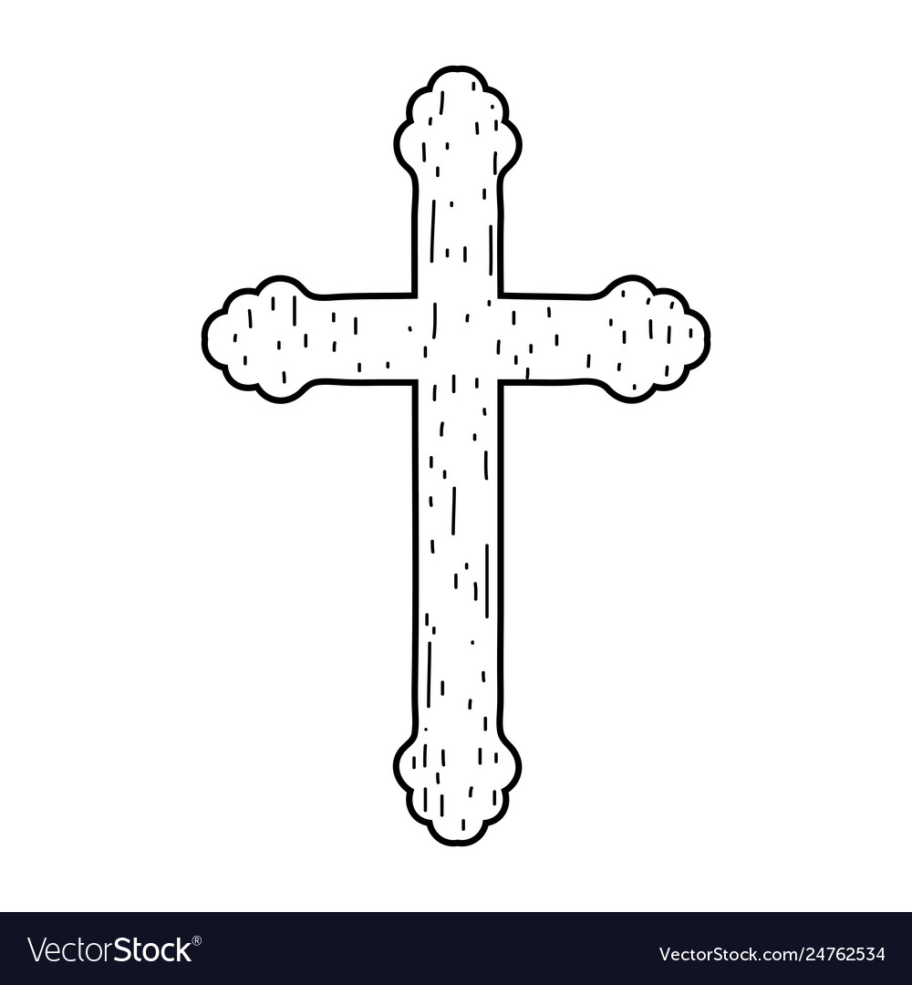 Wooden cross christianity icon