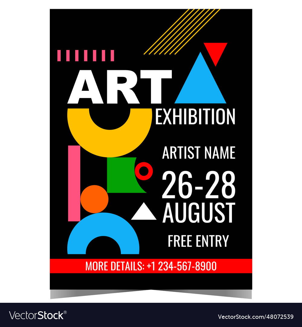 Art exhibition Royalty Free Vector Image - VectorStock