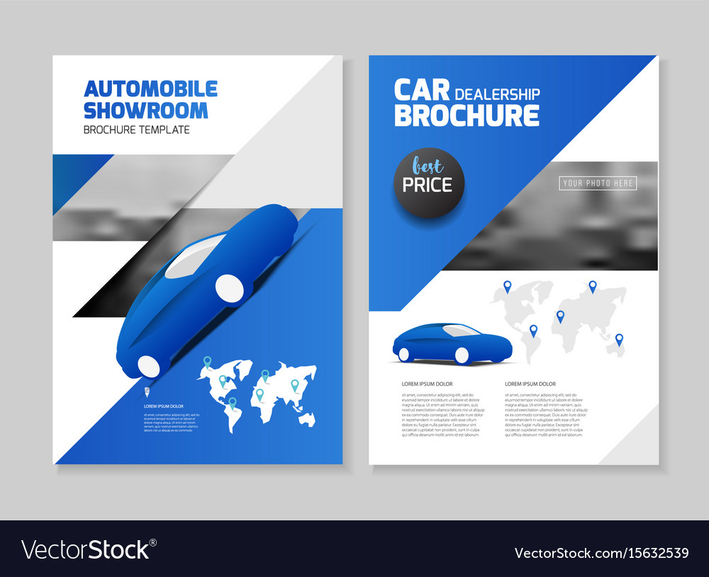 Car dealership brochure automobile showroom