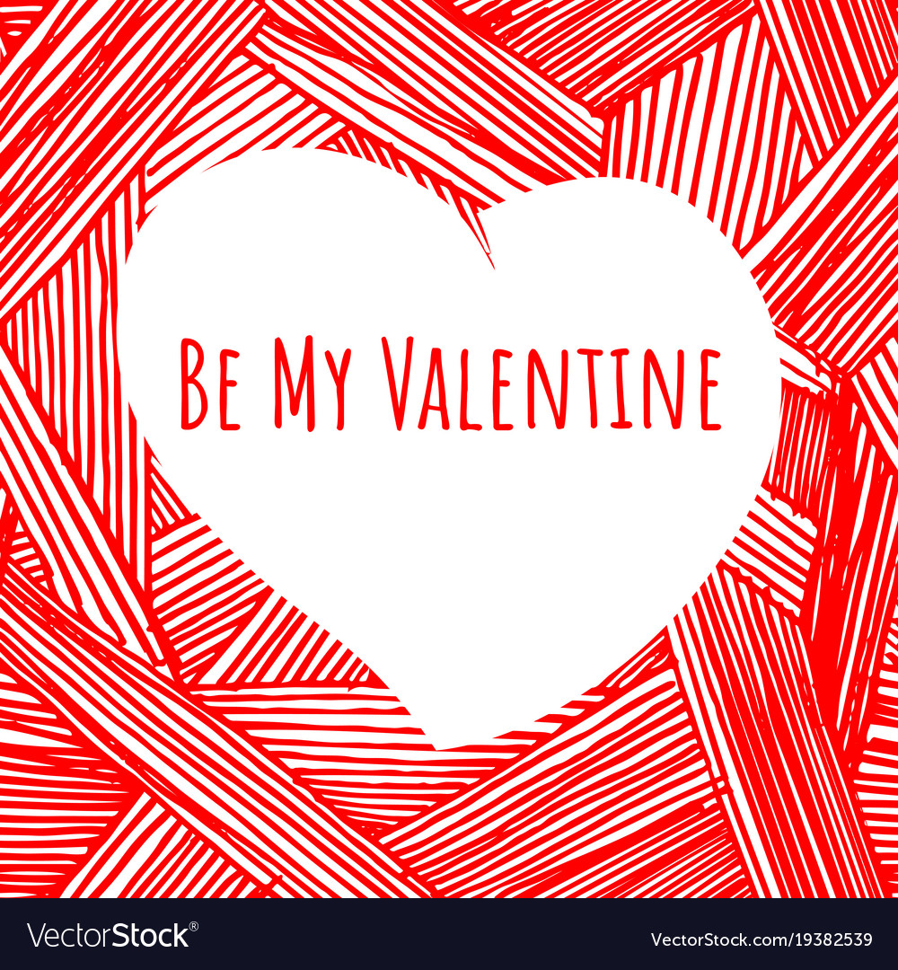 Valentine heart template Royalty Free Vector Image