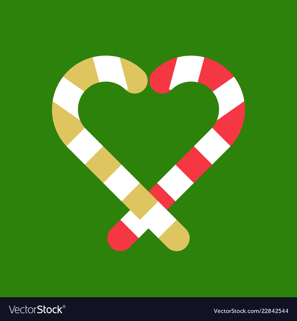 Candy cane cute christmas and winter related Vector Image