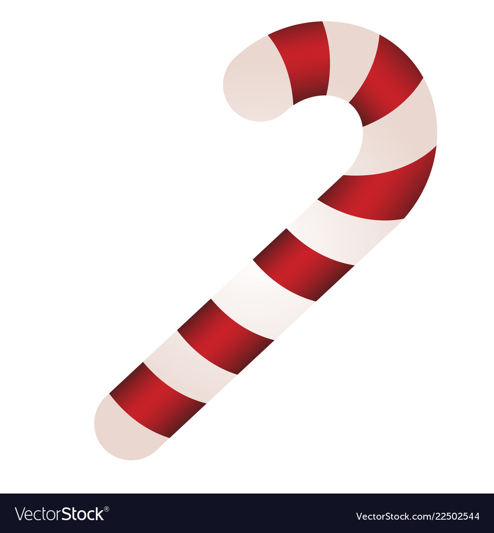 Cartoon candy cane isolated on white background Vector Image