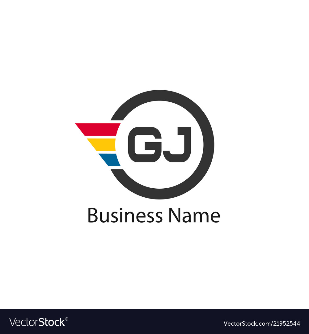 Initial Letter Gj Logo Template Design Royalty Free Vector