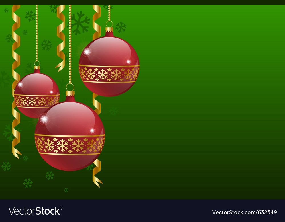 Christmas balls card Royalty Free Vector Image