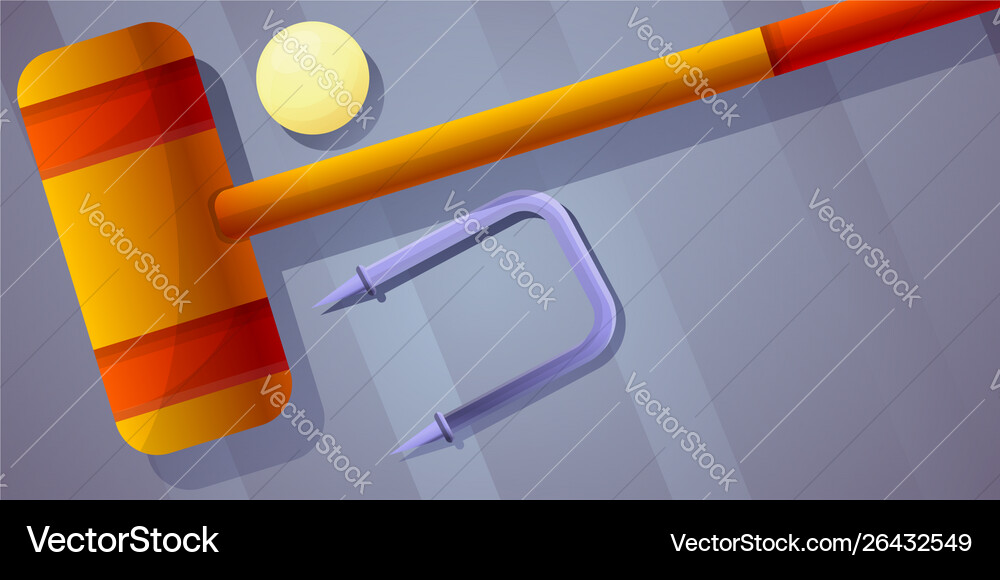 Croquet concept banner cartoon style Royalty Free Vector