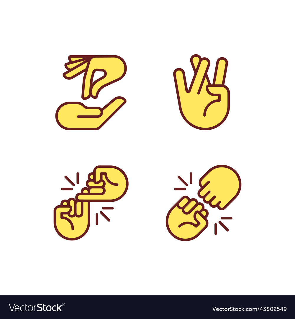 Using gestures for communication pixel perfect Vector Image