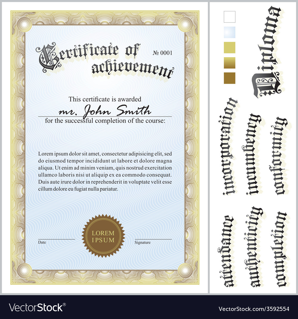 gold certificate template