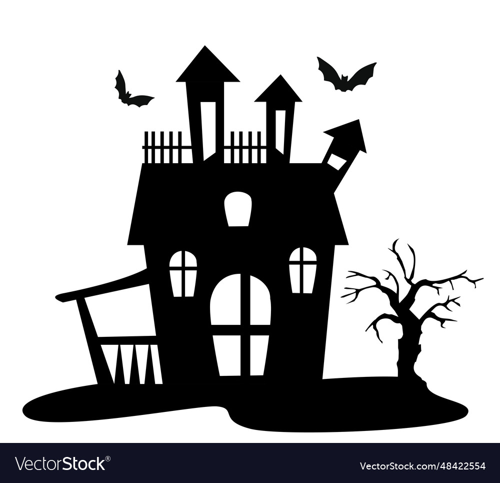 Halloween house Royalty Free Vector Image - VectorStock