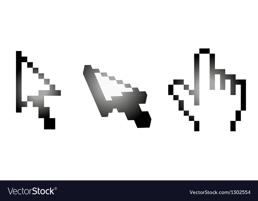 Various computer cursors Royalty Free Vector Image