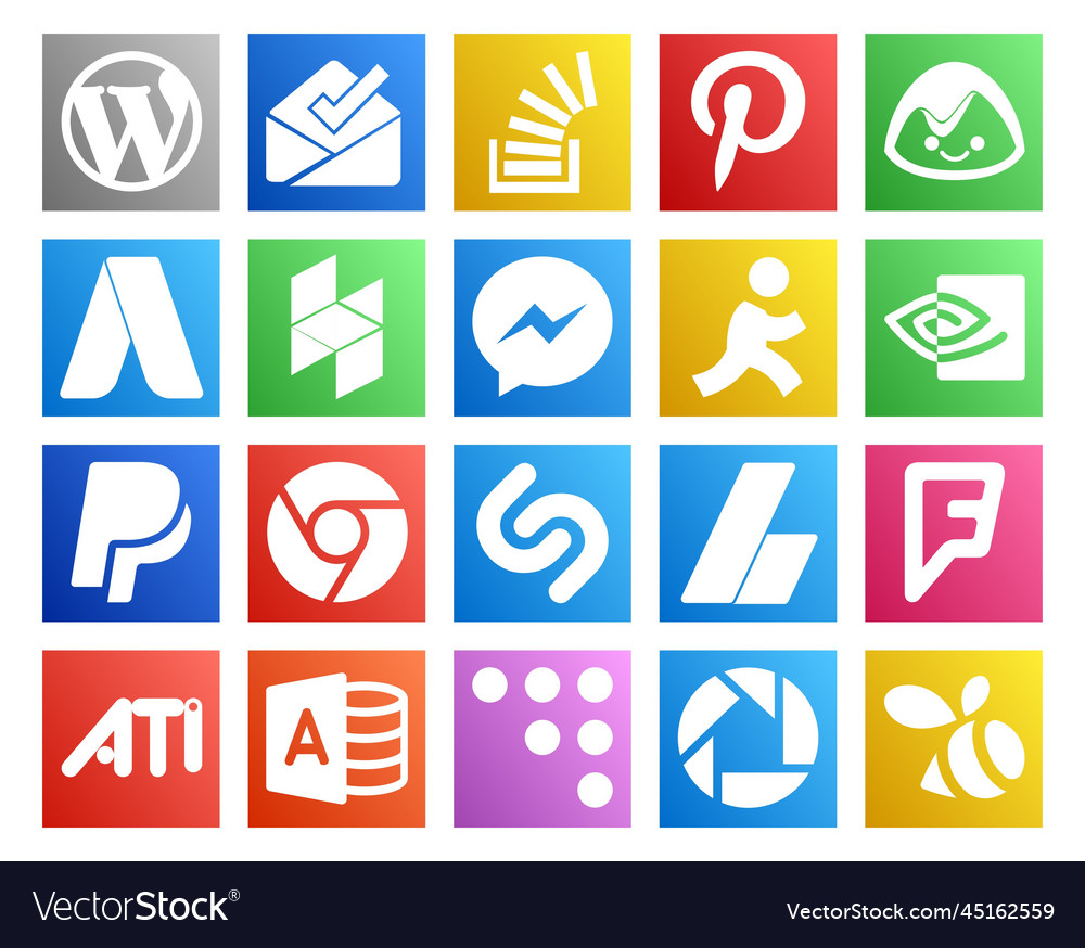 20 social media icon pack including adsense