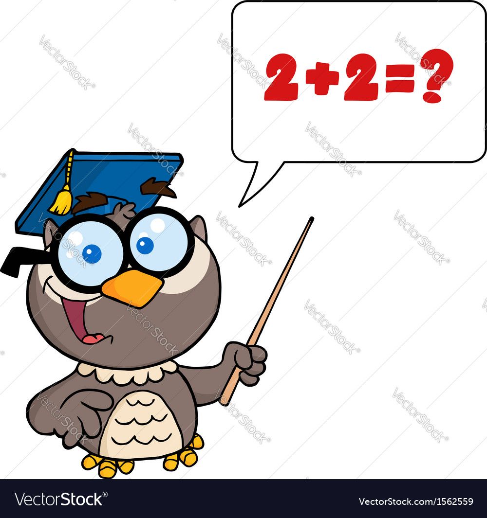 Download Cartoon owl teacher Royalty Free Vector Image - VectorStock