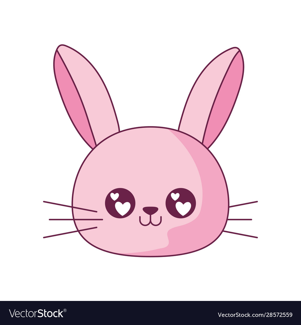 Kawaii rabbit cartoon design Royalty Free Vector Image