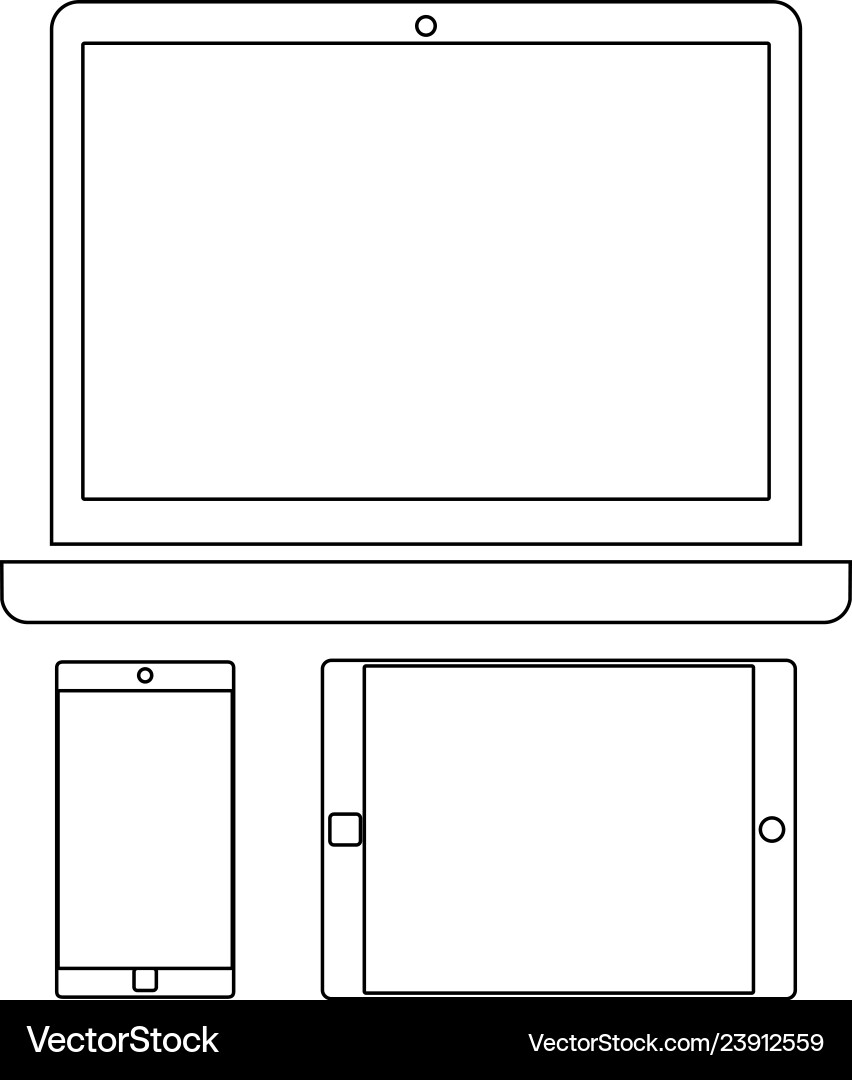 Mobile devices flat icon Royalty Free Vector Image