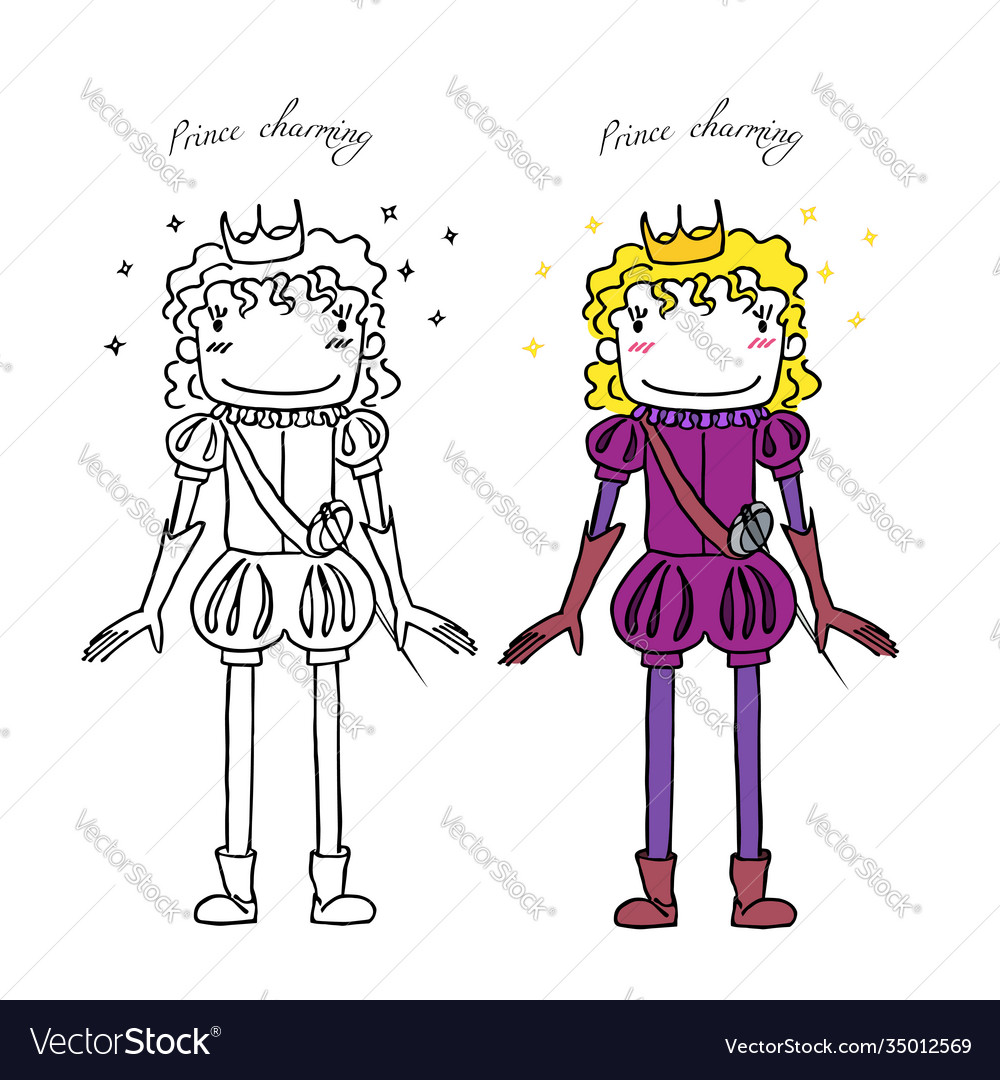 Cartoon prince charming Royalty Free Vector Image Cartoon prince charming Royalty Free Vector Image