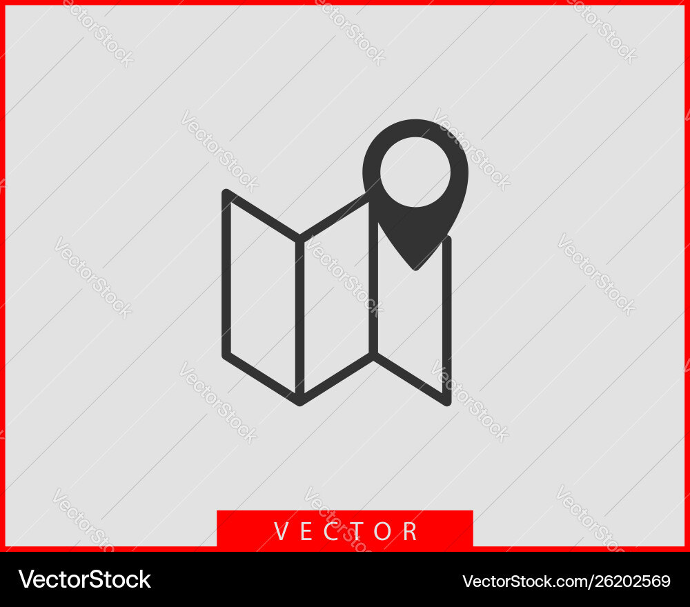 Map icons marker pointer pin location icon gps Vector Image