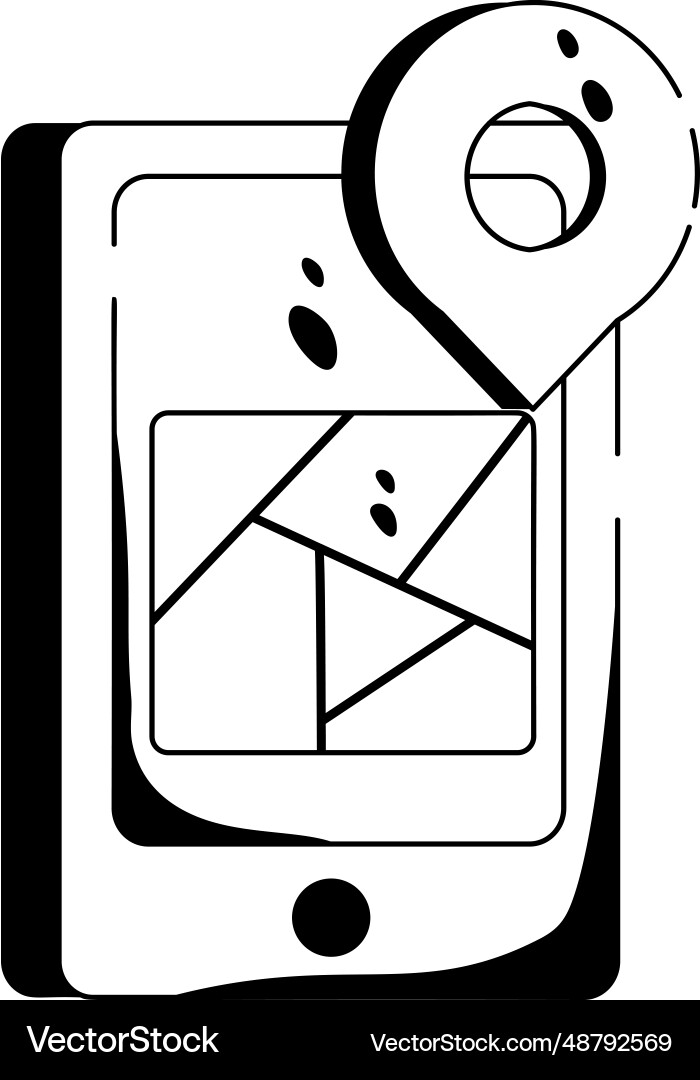 Mobile navigation Royalty Free Vector Image - VectorStock