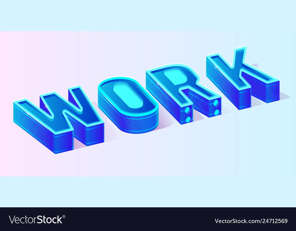 Neon blaue Arbeitsmotivation Banner Textvorlage