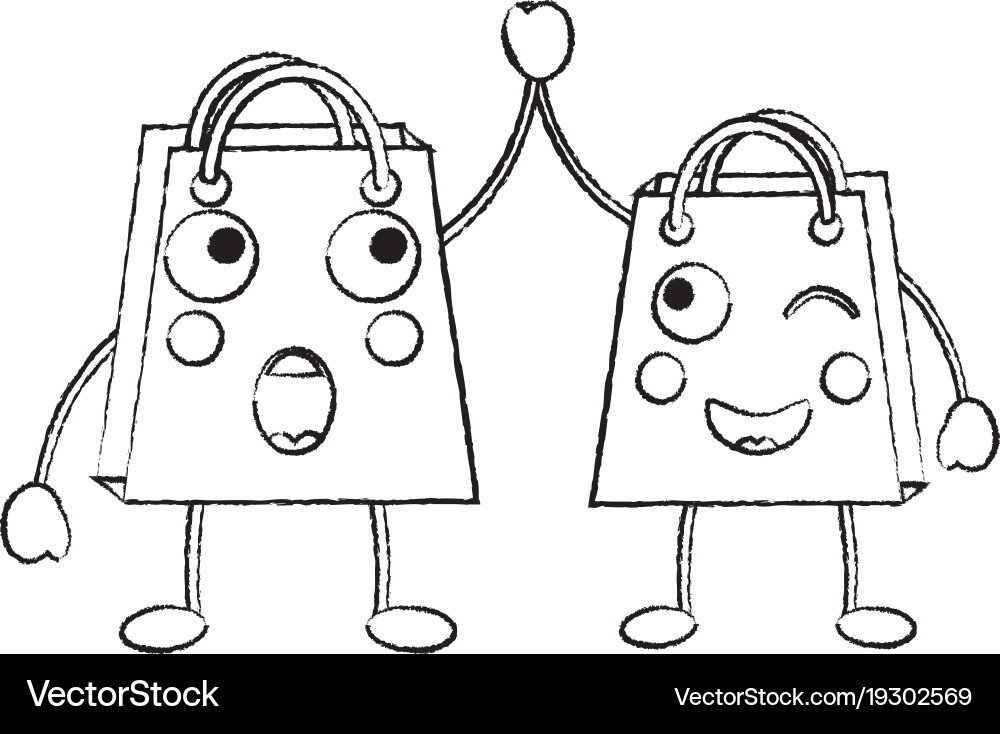Shopping bag emoji icon image Royalty Free Vector Image