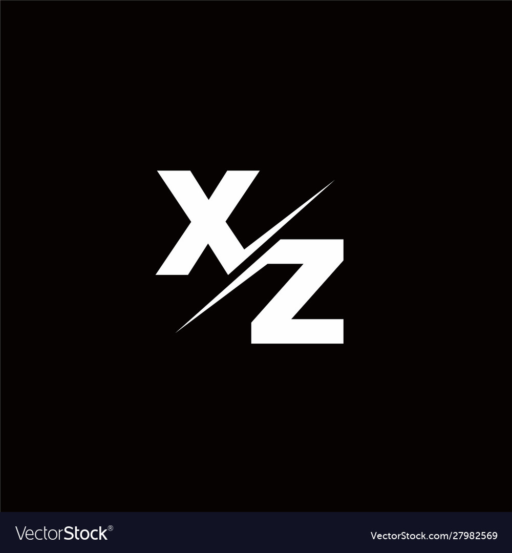 Xz logo letter monogram slash with modern Vector Image
