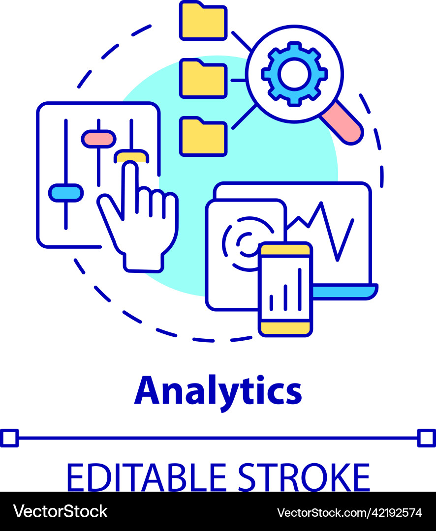 Analytics concept icon Royalty Free Vector Image