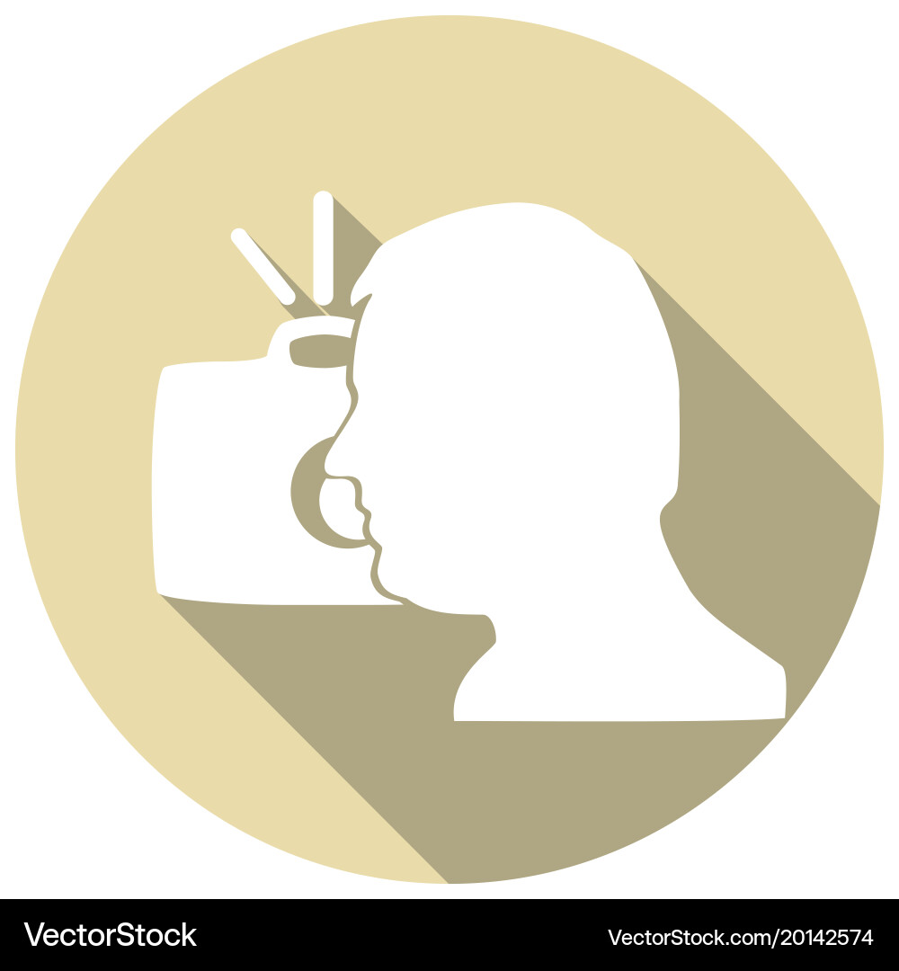 Flat camera icon with long shadow Royalty Free Vector Image