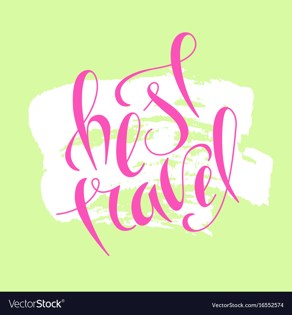 Hand lettering best travel on grunge brush