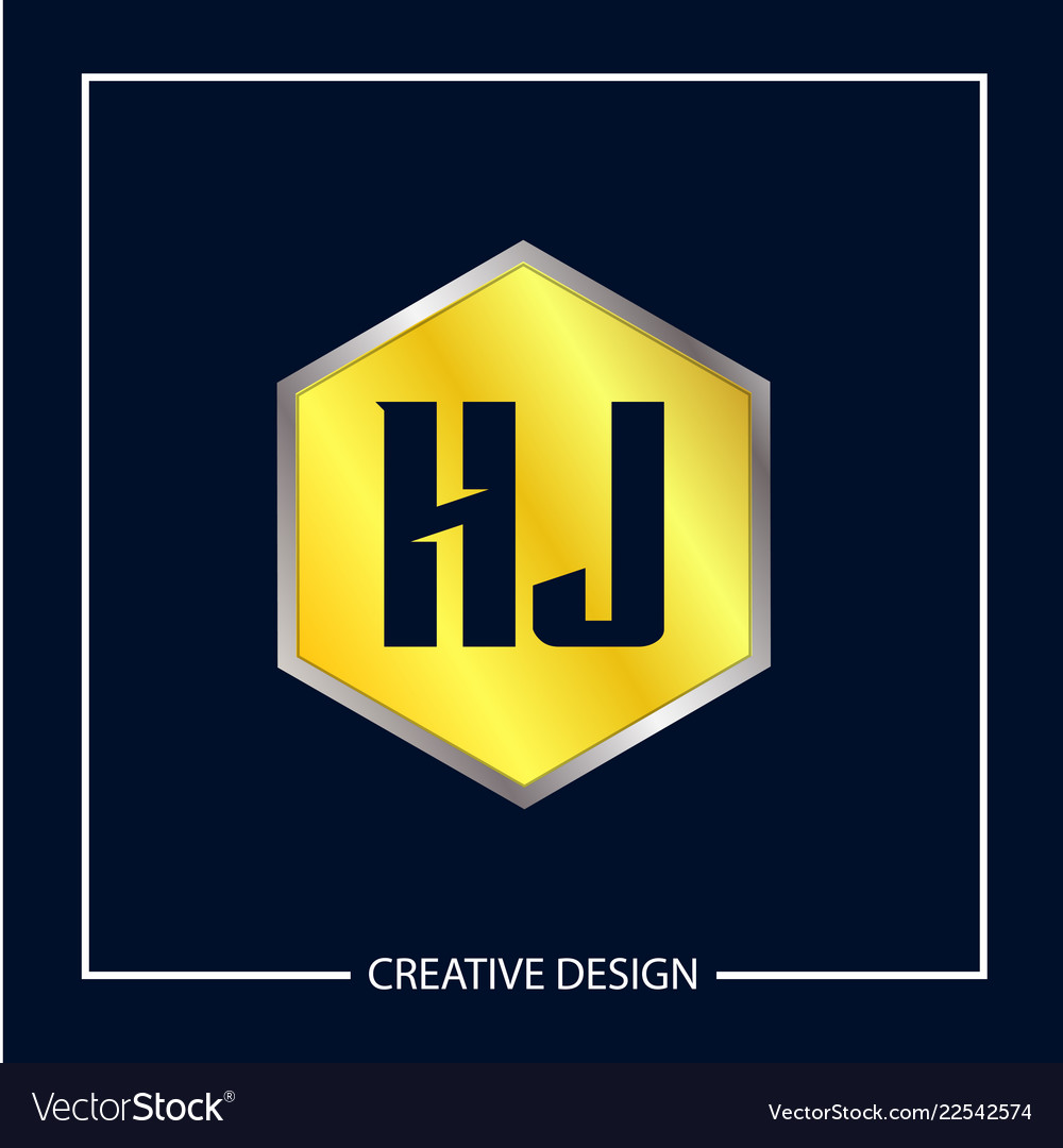 Ursprünglicher Buchstabe hj Logo Vorlage Design