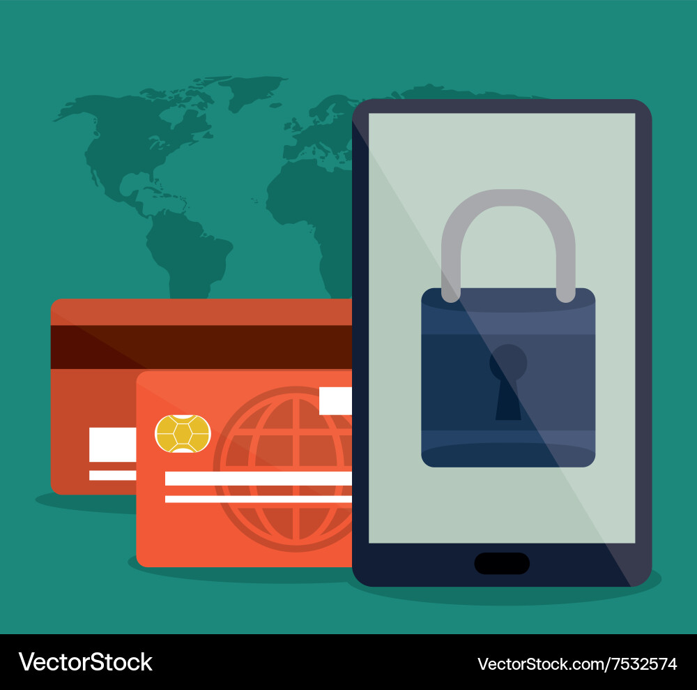 Mobile payment design Royalty Free Vector Image