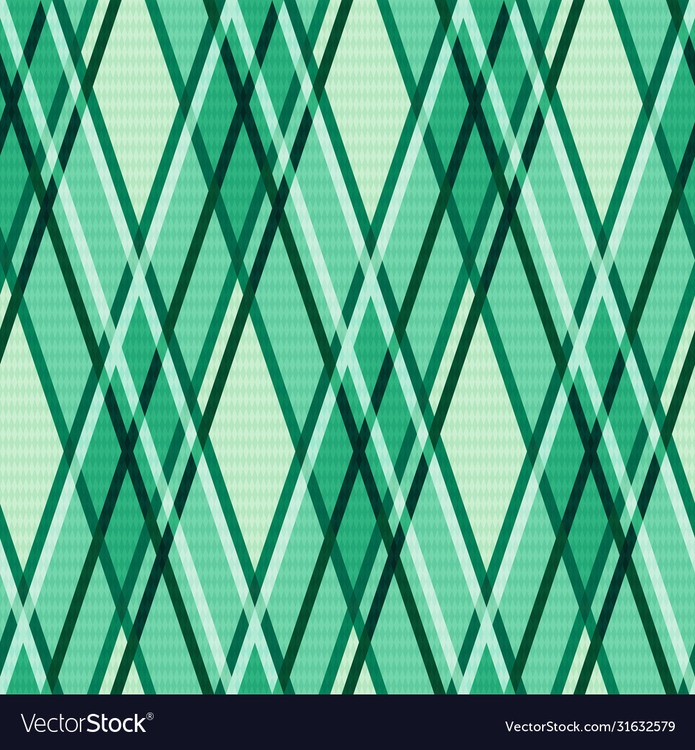 Emerald hues seamless rhombic pattern