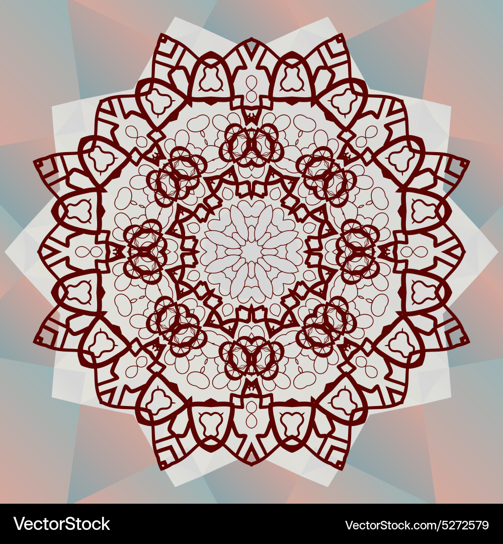 Henna Colored Mnandala Banner Royalty Free Vector Image