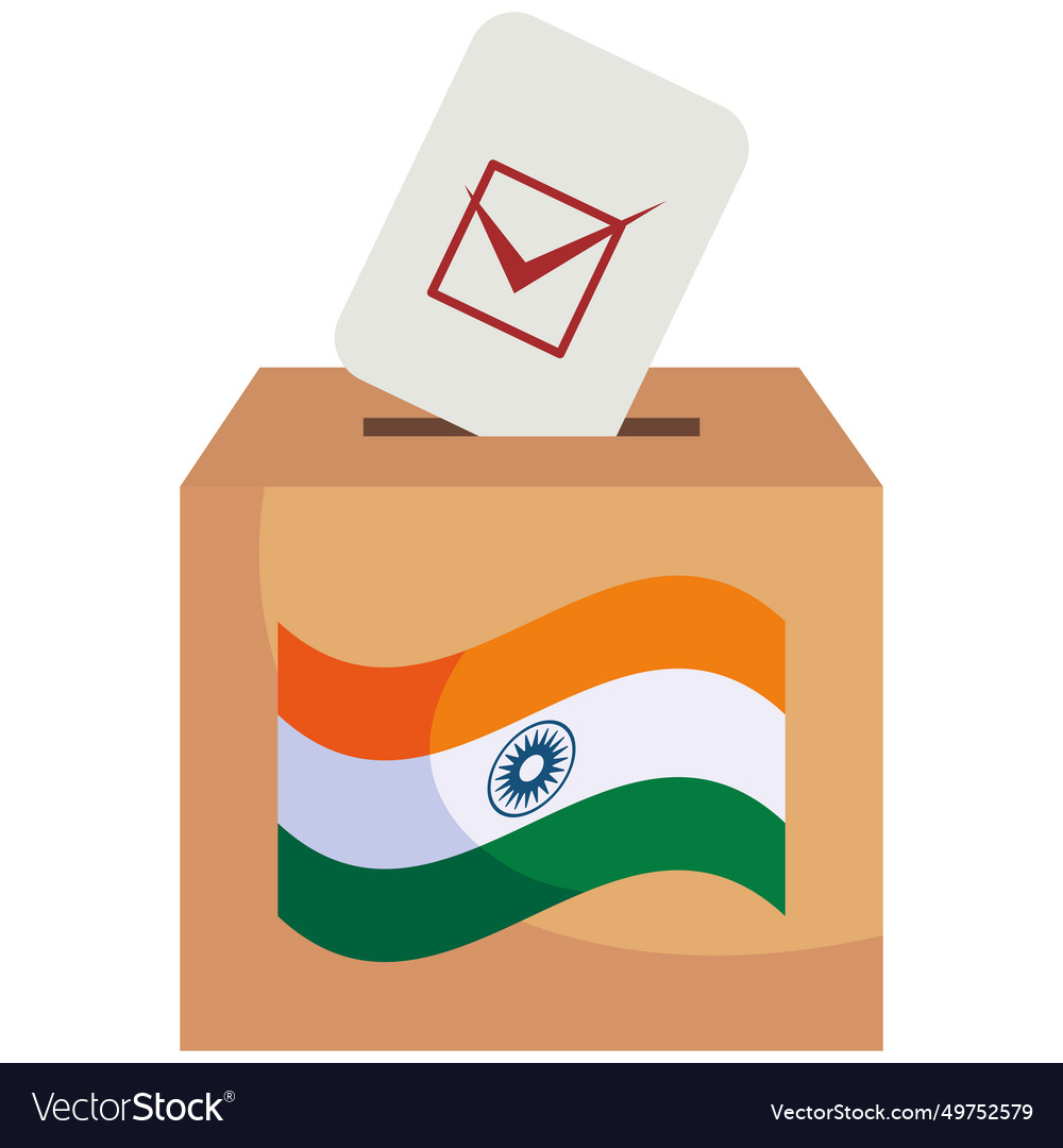 India general election voting Royalty Free Vector Image