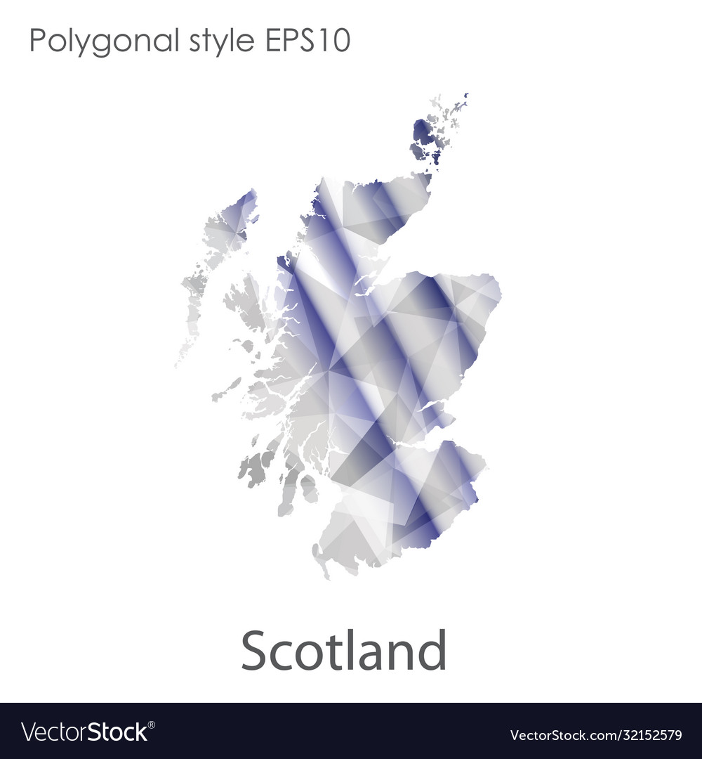 Isolated icon scotland map polygonal geometric Vector Image