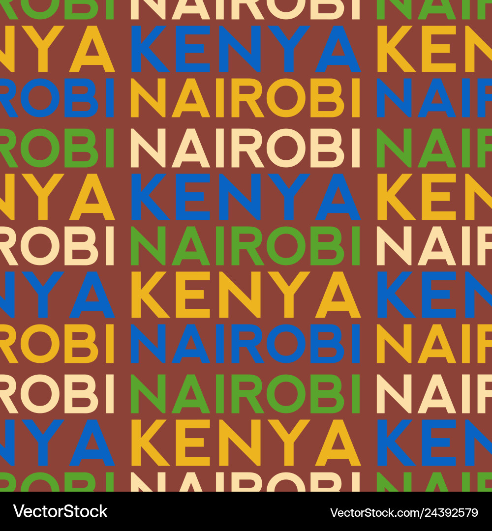 Nairobi kenya seamless pattern Royalty Free Vector Image