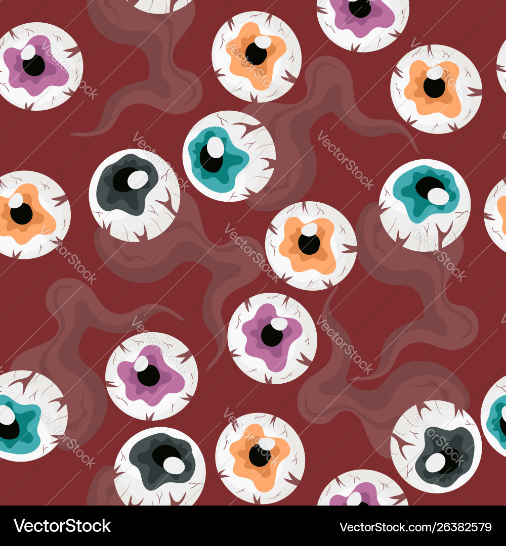 Seamless pattern with eyes halloween pattern Vector Image