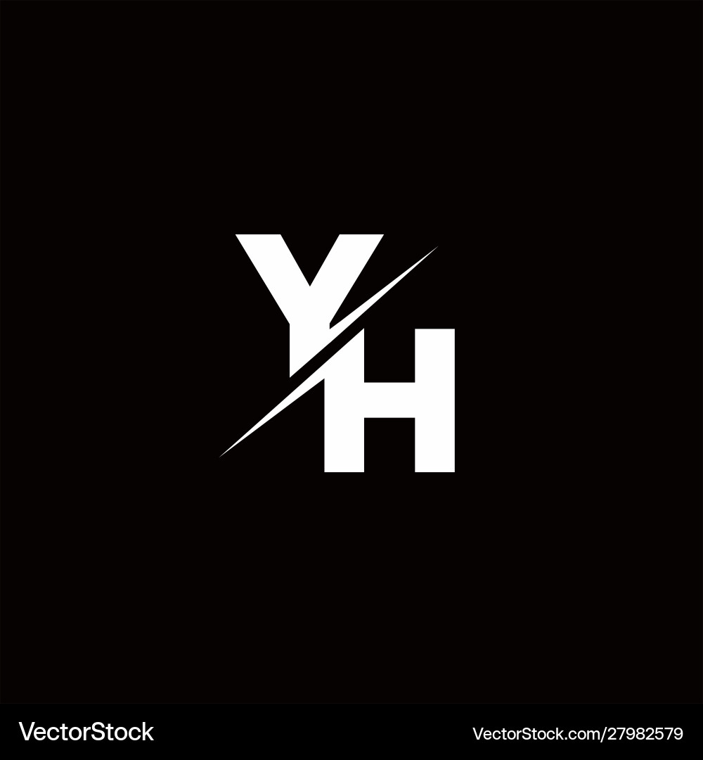 Yh Logo Letter Monogram Slash With Modern Logo Vector Image