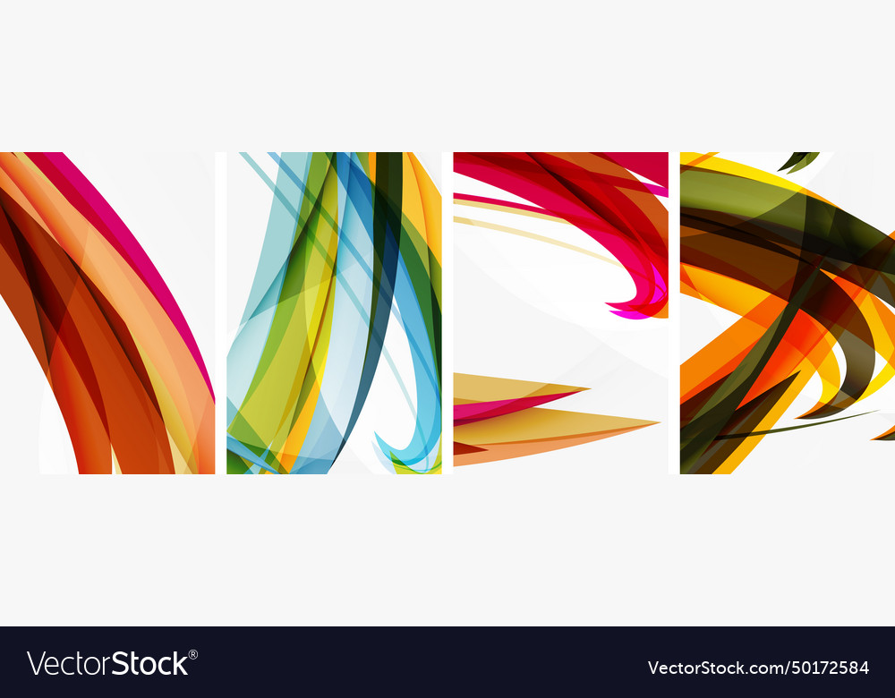 Abstract colorful wave posters for wallpaper Vector Image