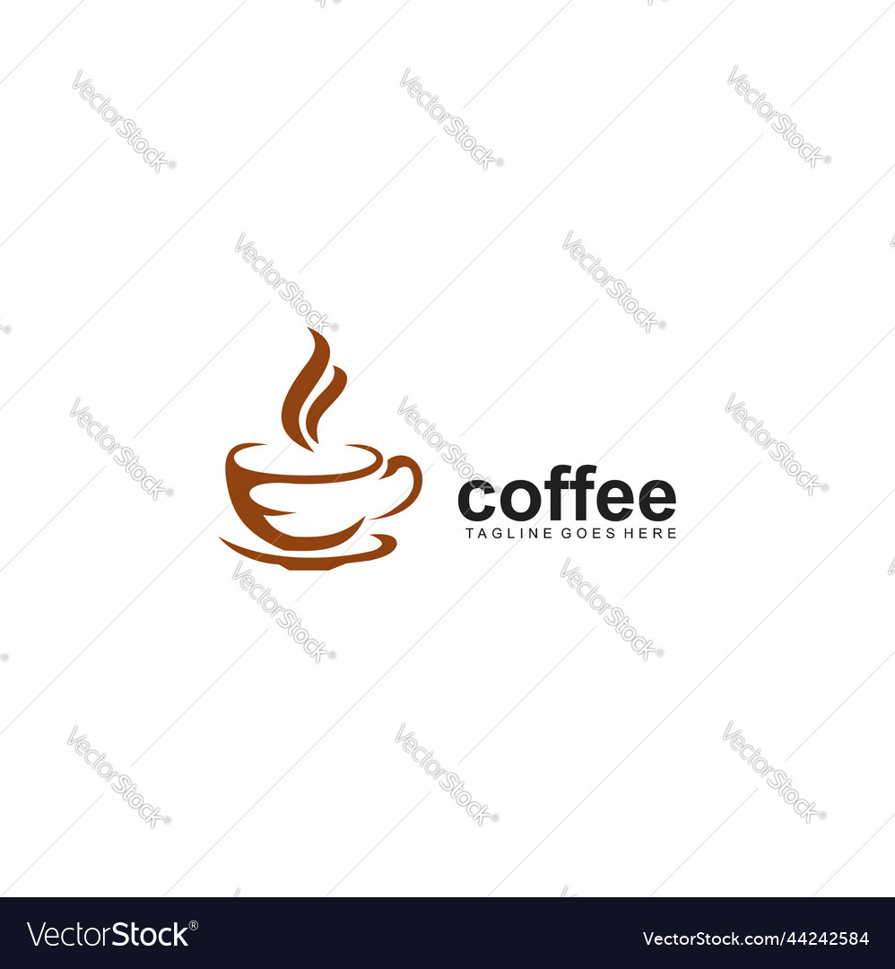 Coffee cup design logo Royalty Free Vector Image