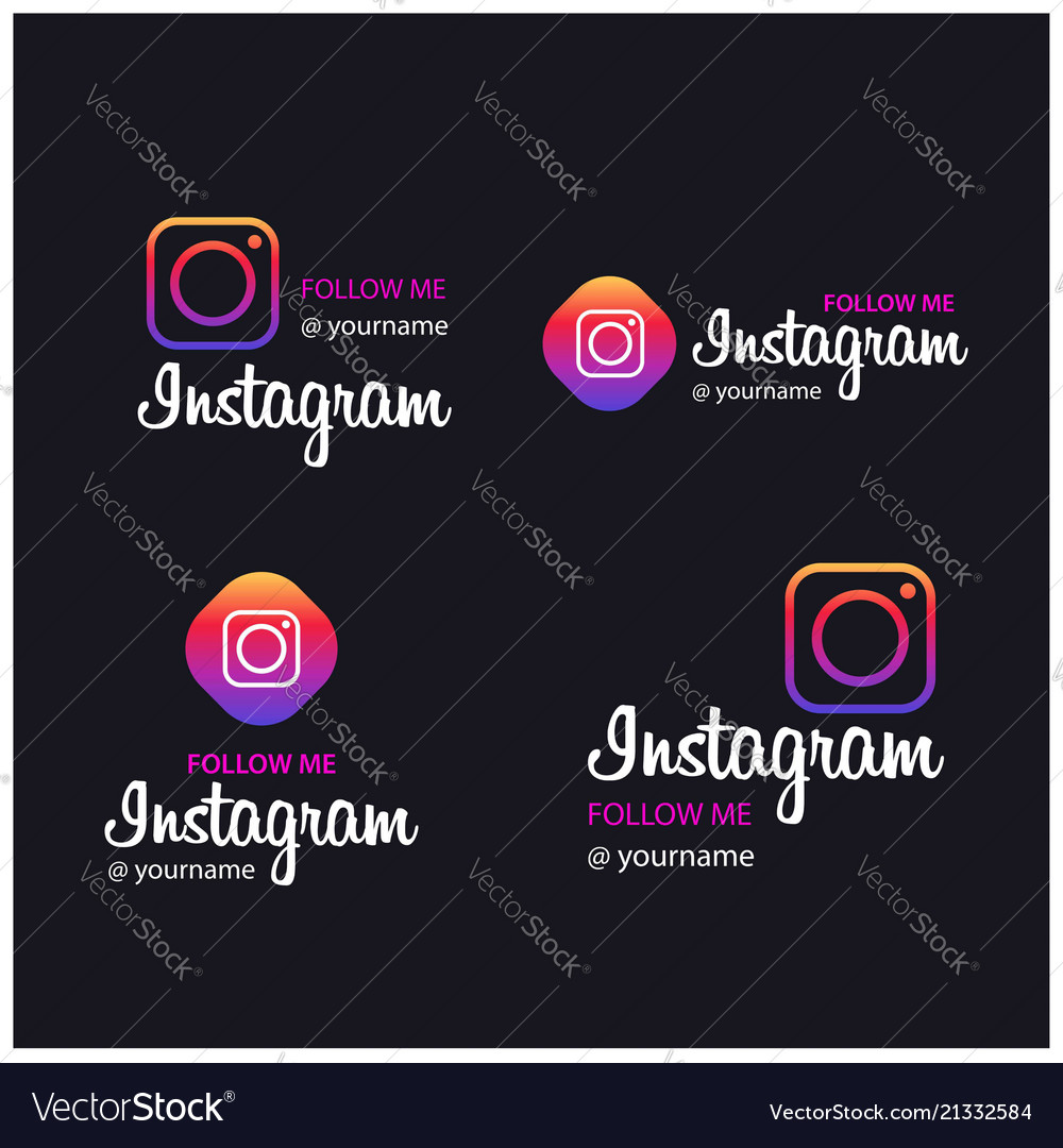 follow me on instagram banners vector image - follow for follow instagram free