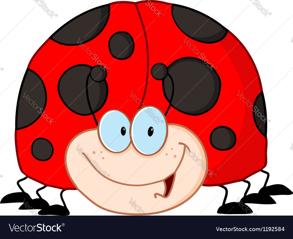 Ladybug cartoon character Royalty Free Vector Image