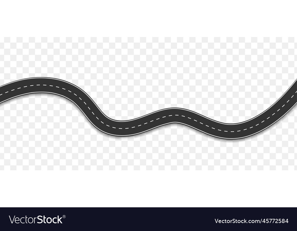 Top view on road map curve highway roadway Vector Image