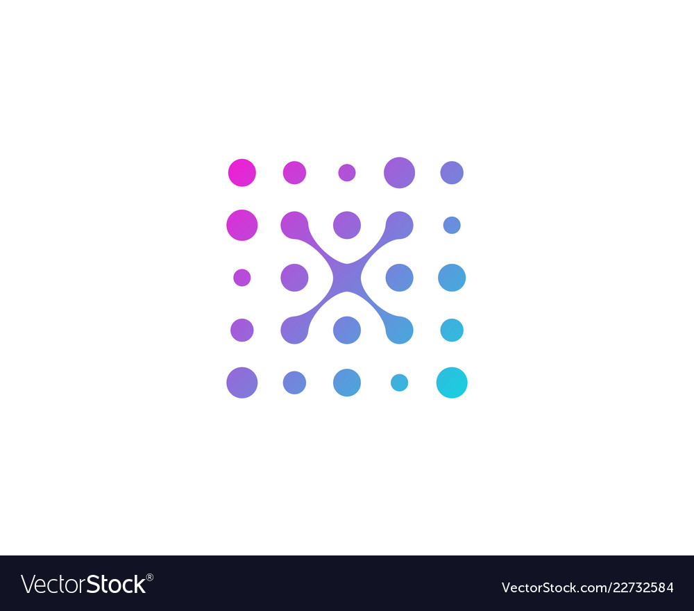 X letter dot logo icon design