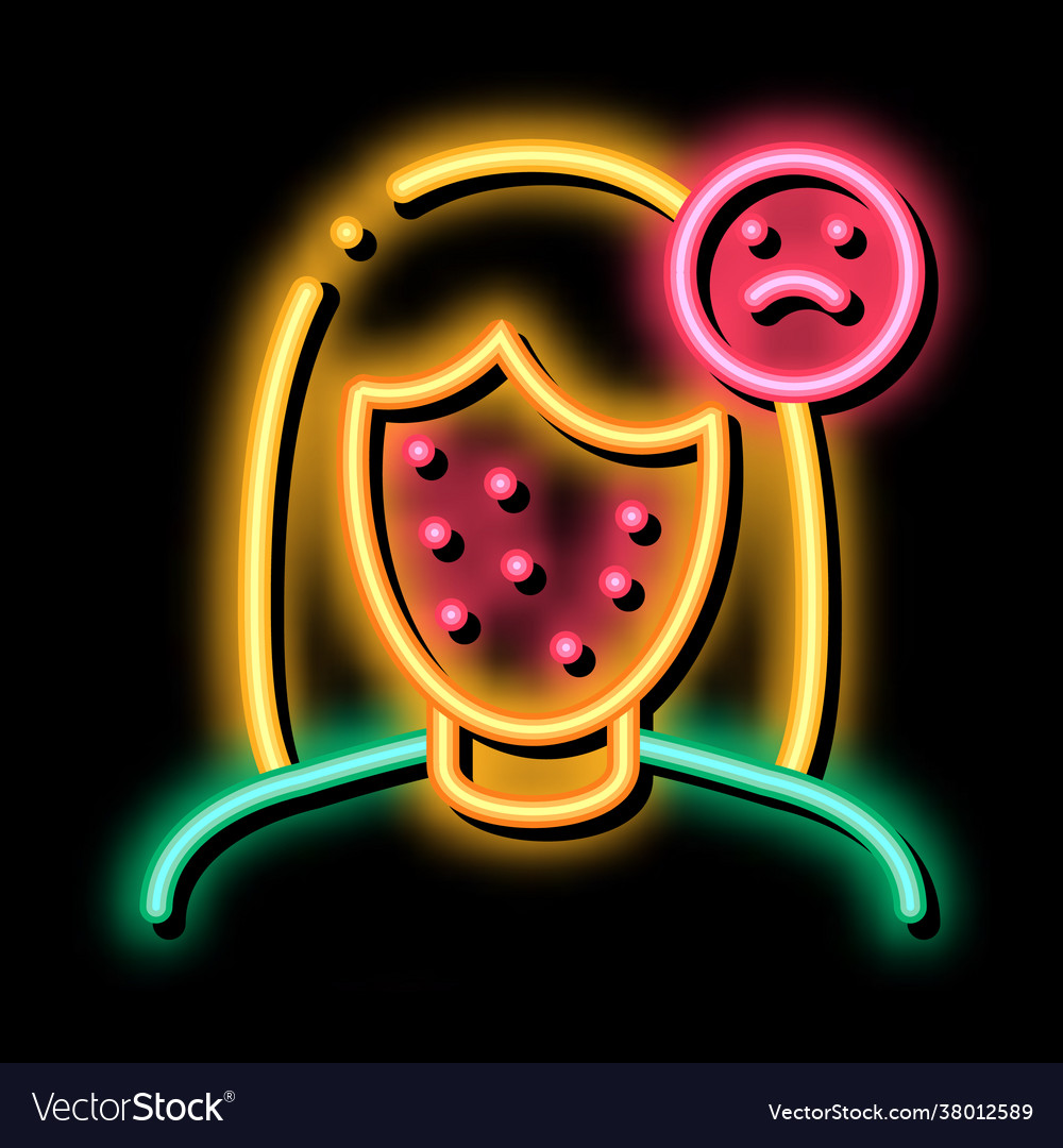 sad face neon sign