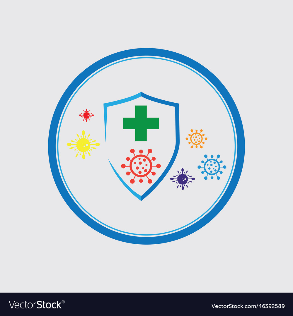 Virus protection logo images design Royalty Free Vector