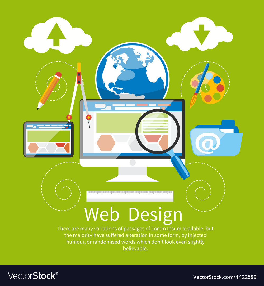Web design program for and architecture Royalty Free Vector