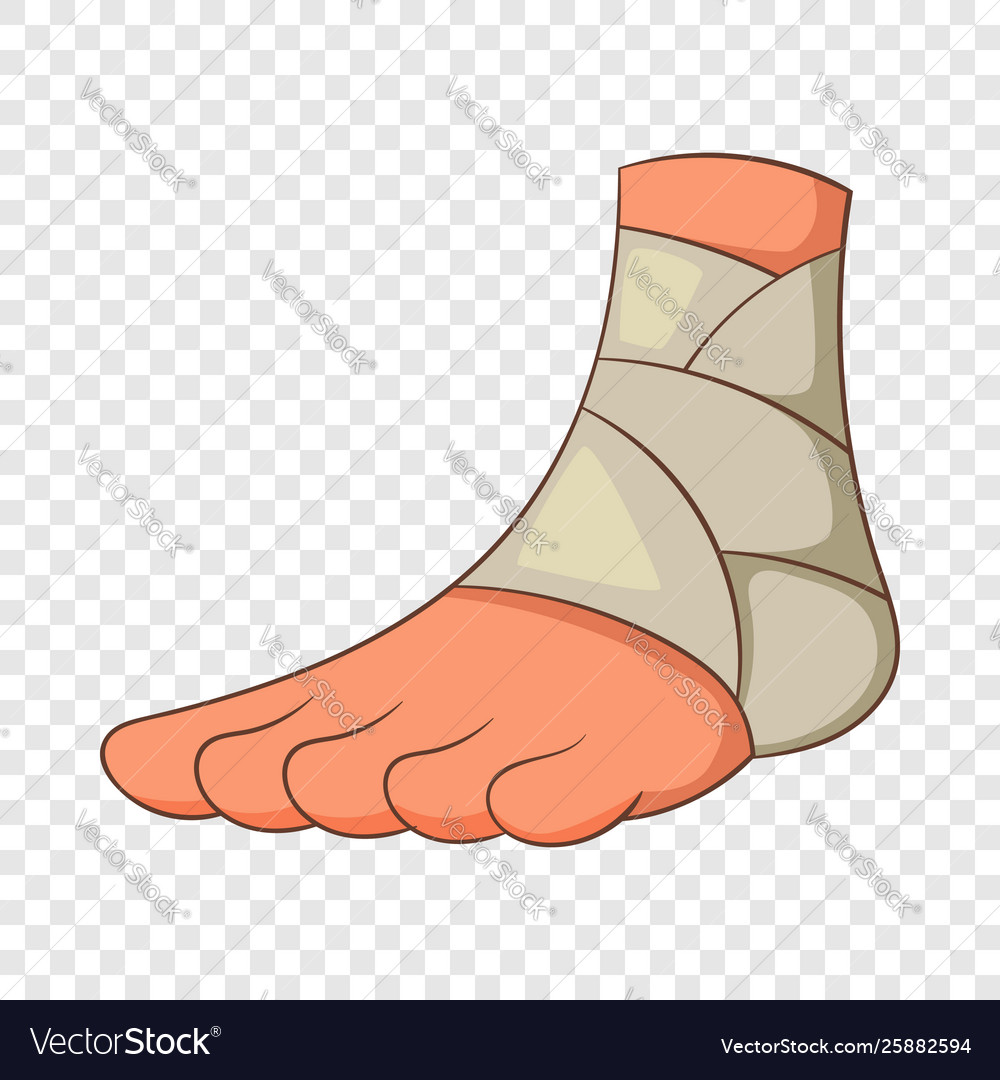 Injured Ankle Icon Cartoon Style Royalty Free Vector Image