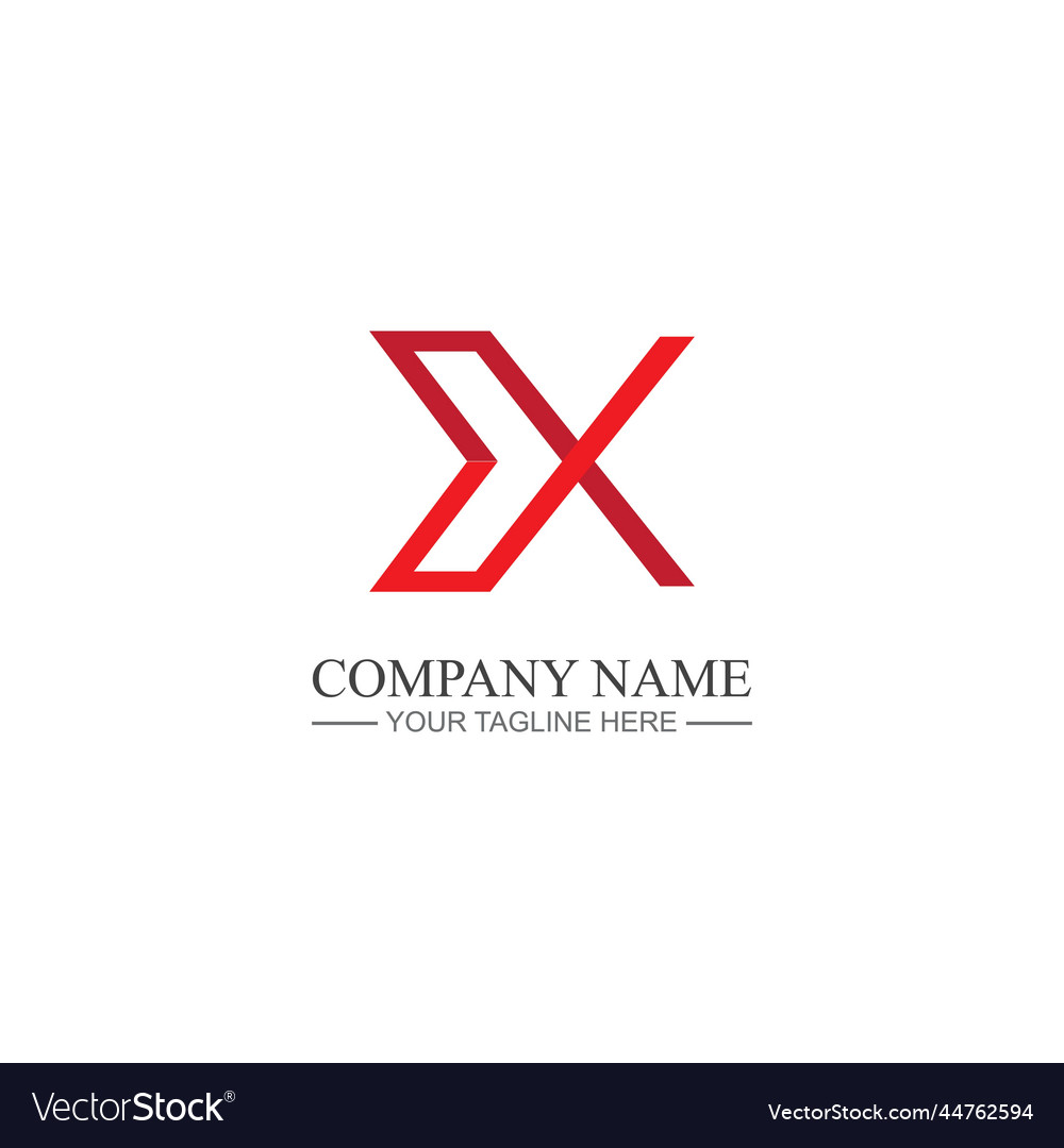 Letter x logo template icon design Royalty Free Vector Image